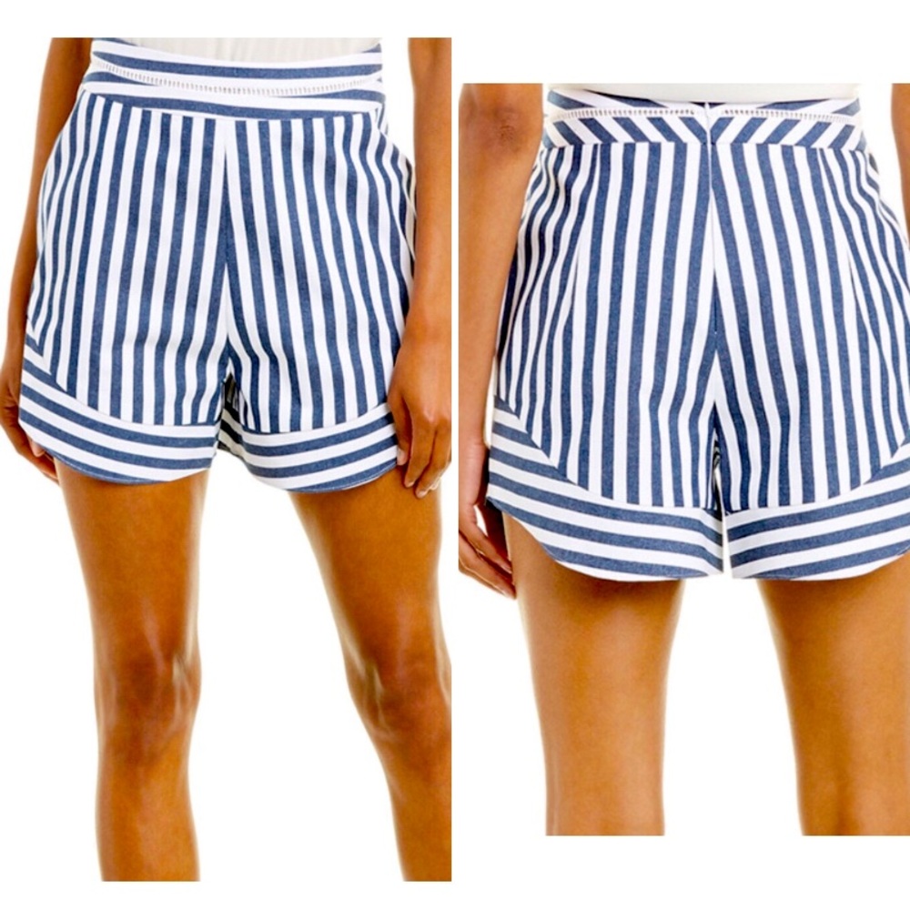 WAYF Striped Nautical High Waist Summer Shorts